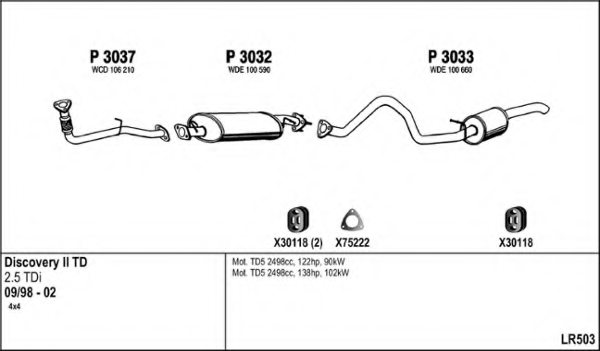 FENNO LR503 Exhaust System